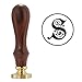 S Wax Seal Stamp, Yoption Vintage Retro Brass Head Wooden Handle Gothic Font Letter S Initial Sealing Wax Stamp Classic Wax Seal Stamp (S)
