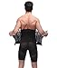 Panegy Adjustable Hooks Waist Trimmer Belt Elastic Lumbar Back Tranier Support Brace Band for Men Size M Black