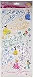 Sandylion Princess Signature Clear with Glitter Sticker, 5.5 by 12-Inch