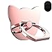 AIQAA Phone Ring Cell Phone Stand Grip Car Mount Holder All Metal Material for All Phones (Cat Rose Gold)