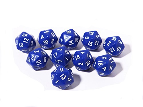Ent Mart Trpg Game Rpg Polyhedral Standard Size Dice Opaque Blue Sided D Pack Of 10 Buy Online In Costa Rica At Desertcart