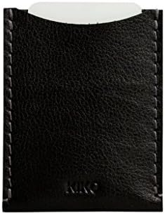 Kiko Leather Mens Simple Card Case Black
