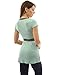 PattyBoutik Womenâ€s V Neck Cap Sleeve Wrap Tunic Top
