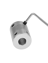 YOTINO   5 acopladores flexibles de 0.197 in a 0.315 in NEMA 17 acoplador de eje para Creality CR 10 CR 10S S4 S5 Makerbot RepRap Prusa i3 impresora 3D o máquina CNC (Bonus 1 llave Allen M3)