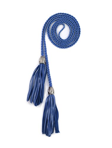 Allegra KWomen's Tassel Braided Belts Skinny Woven Waist Belts for Skirt Dress