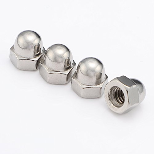 3/816 Acorn Cap Nuts, Stainless Steel 188 (304), Plain Finish, 20 PCS