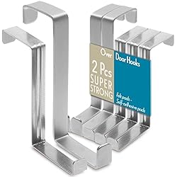 4smile Over The Door Hooks, 3 + 2 Pack - Stainless