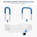 Health Line Massage Products 5 inch Elevated Raised Toilet Seat Commode Seat Riser, with Removable Padded Handles & Locking Mechanism, Portable and Sturdy for Handicapped, Elderly and Seniors