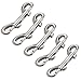 LIOOBO 5pcs Double Ended Bolt Snap Hook Zinc Alloy Double End Scuba Diving Clips for Water Bucket Dog Leash Pet Feed Bucket Hammock Horse Tack (Silver)