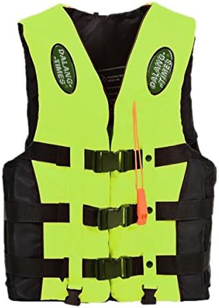 Boating Vest - Dalang Times Boating Ski Vest Adult PFD Fully Enclosed Size Adult Life Jacket Green XXL