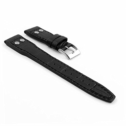 DASSARI Aviator Croc Embossed Leather Watch Strap for IWC Big Pilot