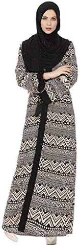 goodjinHH Muslim Women Short Sleeve Summer Casual Loose Maxi Dress Kaftan Abaya Dubai Gown