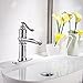 Chrome Bathroom Faucet Waterfall Single Handle Single Hole Sink Faucet with Supply Line Lavatory Basin Vanity Mixer Tap by BWE