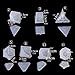 Flosky 7 Shapes Dice Fillet Square Triangle Dice Mold Dice Digital Game Silicone Mould