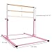 Safly Fun Gymnastics Junior Training Bar - 4.2ft Wide 5ft Long 36-59in Height Adjustable Horizontal Kip Bar for Kids Home Practice