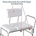 Carex Deluxe Padded Tub Transfer Bench - Shower Chair Transfer Bench with Height Adjustable Legs - Convertible to Right or Left Hand Entry