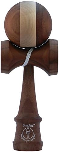 SunRise Walnut &amp; Maple Hardwood Kendama Walnut with Vertical Stripe