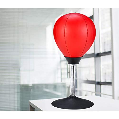 Cotowin Boxing Desktop Punching Ball Heavy Duty Suction Pressure Relieve Freestanding Boxing Bag Desktop Vent Ball Boxing Training Practise De-Stress Sandbag Toy