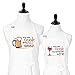 Kiss the Cook Bring Him a Beer Kiss the Cook and Bring Her Wine Aprons for Couples (Beer and Wine)