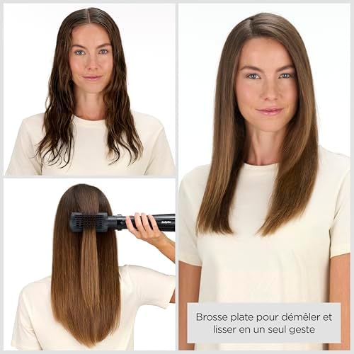 - AS128E - Brosse soufflante multi-styles Style Smooth 1000 idéale pour sécher, apporter du volume, lisser et mettre en forme, avec un seul appareil, fonction ionique anti-frizz