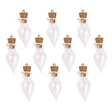 Afco 10 Pcs Small Glass Bottles Tear Drop Glass
