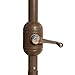 Le Papillon 9Ft Outdoor Half Round Patio Umbrella Wall Balcony Door with Crank, Beige
