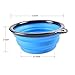 Pup-Up Collapsible Dog Bowl Travel Pets- Dog Pop Up Silicon Foldable Expandable Portable Travel Food Water Feeder Bowl with Carabiner Clip - Set of 2