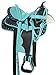Acerugs Beautiful Western Pleasure Trail Barrel Racing Show Horse Saddle Free TACK Set PAD Silver Crystals (Turquoise, 16)thumb 3