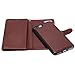 iPhone 8 Plus Case,iPhone 7 Plus Case, Pandawell PU Leather 9 Card Slot Wallet Folio Case with Detachable Magnetic Hard Case for Apple iPhone 8 Plus/iPhone 7 Plus - Brown