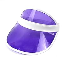 HUPLUE Plastic Sun Visor Hat Golf Tennis Beach Colored Clear Transparent Visor Hat UV Protection