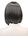 Kalyss Women's Short Straight Bob Wig with Black Headband 3/4 Half Full Head Brown Heat Resistant Synthetic Hair Daily or Costume Wigs for Women