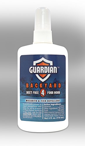 Guardian Backyard Deet-Free 4-Hour Mosquito and Tick, 4 Fluid Ounce Guardian Backyard Deet-Free 4-Hour Mosquito and Tick, 4 Fluid Ounce