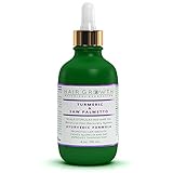STEP 1: Turmeric - Saw Palmetto Natural Hair Growth Treatment For Hair Loss and Hair Thinning Prevention - Lab Formulated Alopecia and DHT Blocking