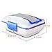 YOUDirect Car Use Electric Heating Bento Lunch Box - Portable Meal Heater Car Plug Food Warmer Stainless Steel Heating Food Container Leak-Proof Food Boxes (Blue)