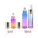 Hermocio Essential Oil Roller Bottles and Sprayer Gradient Rainbow Color 30 Pack Glass Roll-on Bottles (5 Extra Roller Balls 3 Pack Lables 2 Droppers and 1 Opener for Free)