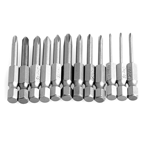 Feamos 12Pcs Hex Shank Magnetic Phillips Cross Screwdriver Bits 50mm 1/4 Inch - Thumbnail 4
