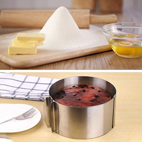 ZITFRI Cercle a Patisserie Reglable Cercle Gateau Extensible Ø 16-30cm Cercle Entremet Rond INOX Moule Fraisier Mousse Dessert avec Collier à Gâteau - Cuisine A Vivre ZITFRI Cercle a Patisserie Reglable Cercle Gateau Extensible Ø 16-30cm Cercle Entremet Rond INOX Moule Fraisier Mousse Dessert avec Collier à Gâteau