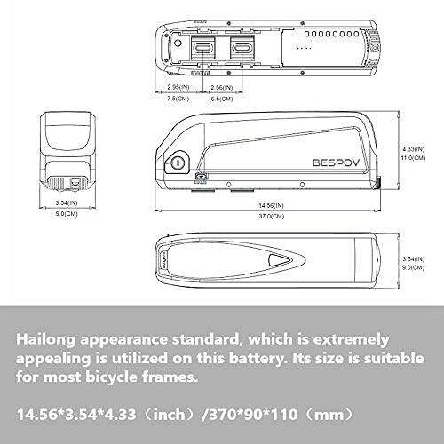 BESPOV 48V 1000W Hailong Elektrische Fietsen E-Bike Li-ion Lithium Batterij - Image 6