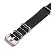 Carty Replacement Watch Band Strap Vintage Handmade Crazy Horse Leather Zulu NATO 20mm/22mm/24mm(zmt1-22bksl)