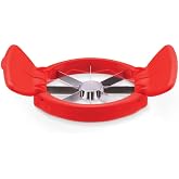 Dreamfarm Flapple Fold Flat Apple Slicer | Stainless steel blades core and cut fruit into 8 slices, foldable for flat easy storage with integrated safety cover and base