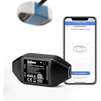 Refoss Smart Wi-Fi Garage Door Opener, No Hub Needed, APP Control, Compatible with Alexa, Google Assistant (Black)