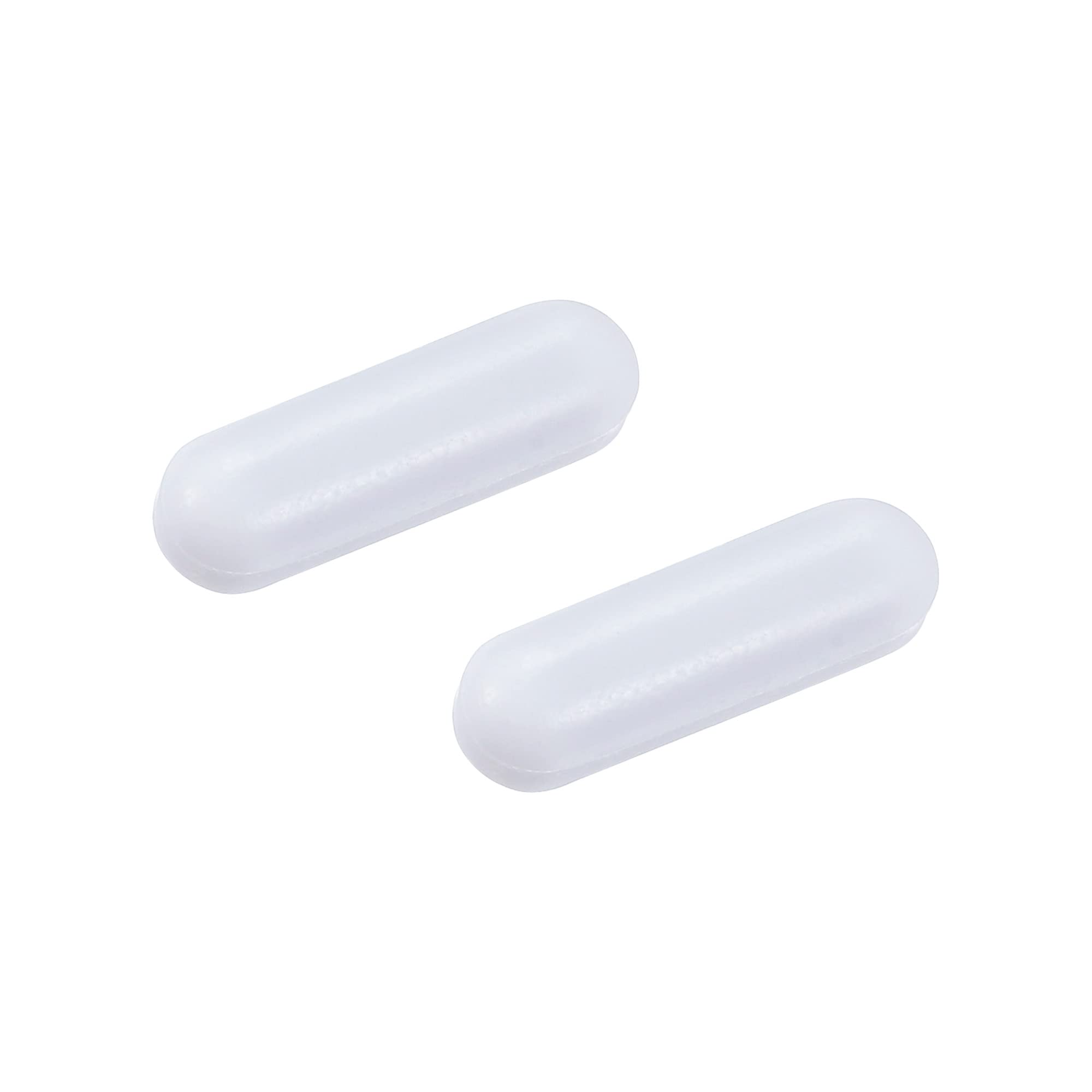 sourcing map Magnetic Stirrer Mixer Stir Bar Rod 20mm(0.79") Cylinder Shape PTFE Coating Magnet White for Laboratory Pack of 2
