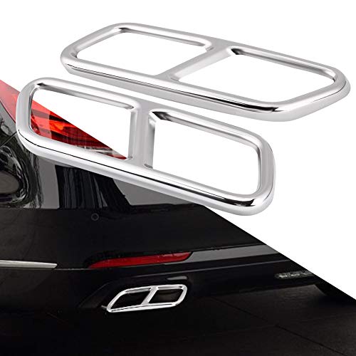 Cuque Exhaust Pipe Cover Trims Rear, 1 Pair Protective Cover of The Silencer Exhauster Tail Pipe Cover Protector Tailpipe Trim for Mercedes Benz MB GL X166 13-15 S R Class W222 W251 2010-2017 - Thumbnail 3
