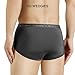 DAVID ARCHY Men's 4 Pack Micro Modal Separate Pouch Briefs with Fly (M, Dark Gray)