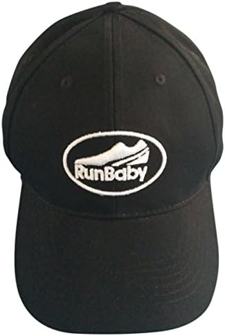 Running Hat / Sun Visor Hat for Men &amp; Women - with Reflective Logo, Black Underbill to Reduce Sun Glare &amp; Cool Fibre Mesh Material by Run Baby Sport (black/white)