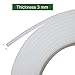 Mcshow Double Sided Foam Tape PE Sponge Tape 30mmx3mmx3.5m White (Pack of 2)