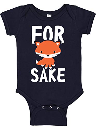 Panoware Funny Baby Onesie | for Fox Sake, Navy, 6-12 Months