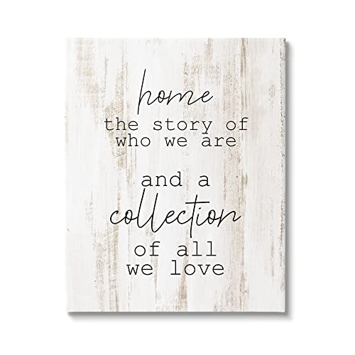 Stupell Industries Story Of Who We Are Uplifting Loving Home Quote Canvas Wall…