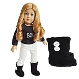 My Brittany's Fall Black Button Boots for American Girl Dolls, Bitty Twins and Bitty Baby