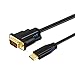 CableCreation USB-C to VGA, 6 FT Type C to VGA Adapter (Thunderbolt 3 Compatible), Compatible with MacBook Pro/MacBook Air/iPad Pro 2018/iMac 2017/Chromebook Pixel, Black